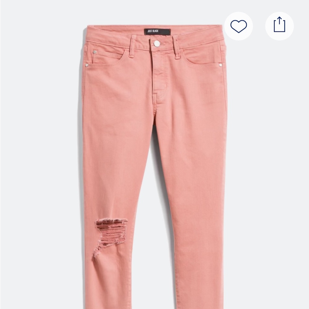 Just Black Women's Skinny Jeans in Pink